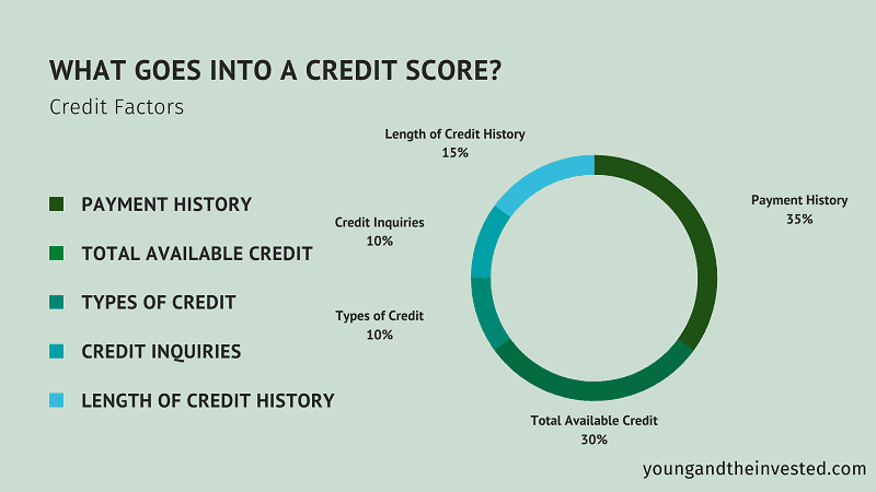 what goes into a credit score infographic